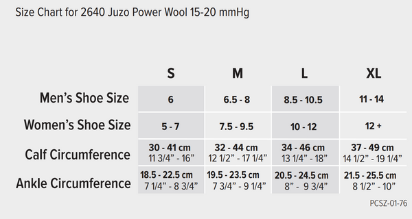 BAS GENOU - Mérino de JUZO - MÉDICAL 15-20mmHg